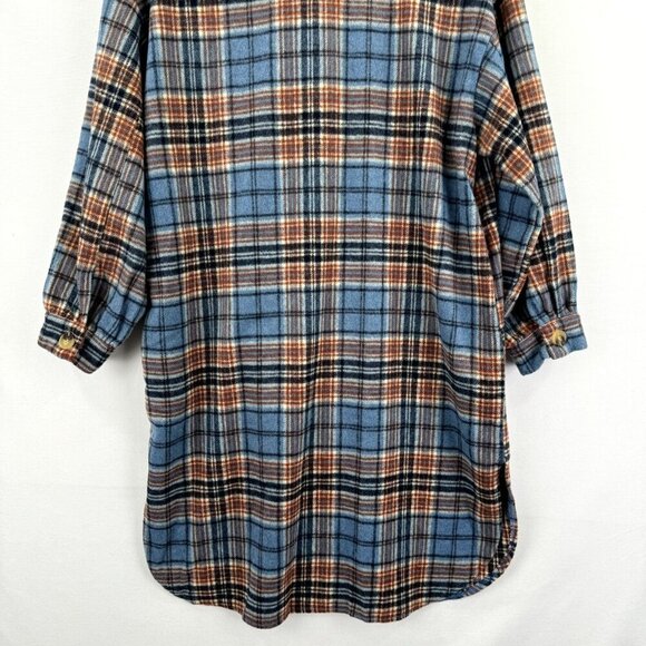 Paper Crane Blue and Brown Plaid Utility Jacket - Picture 10 of 16